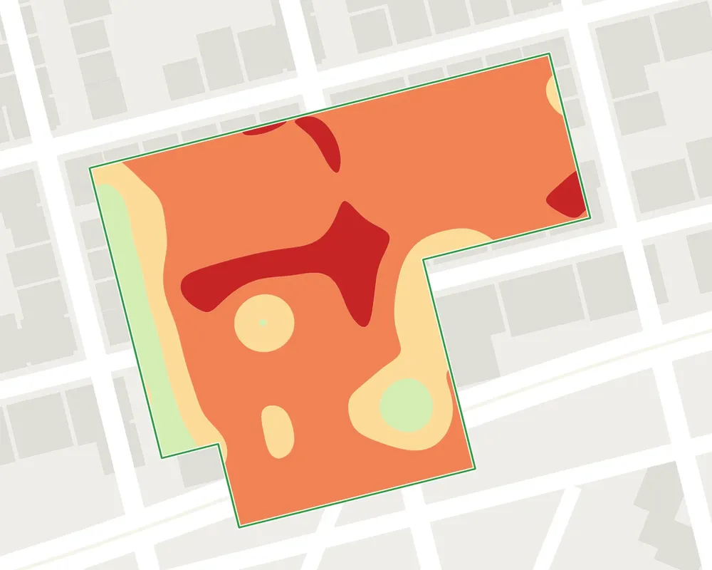 surface temperature Map, original condition