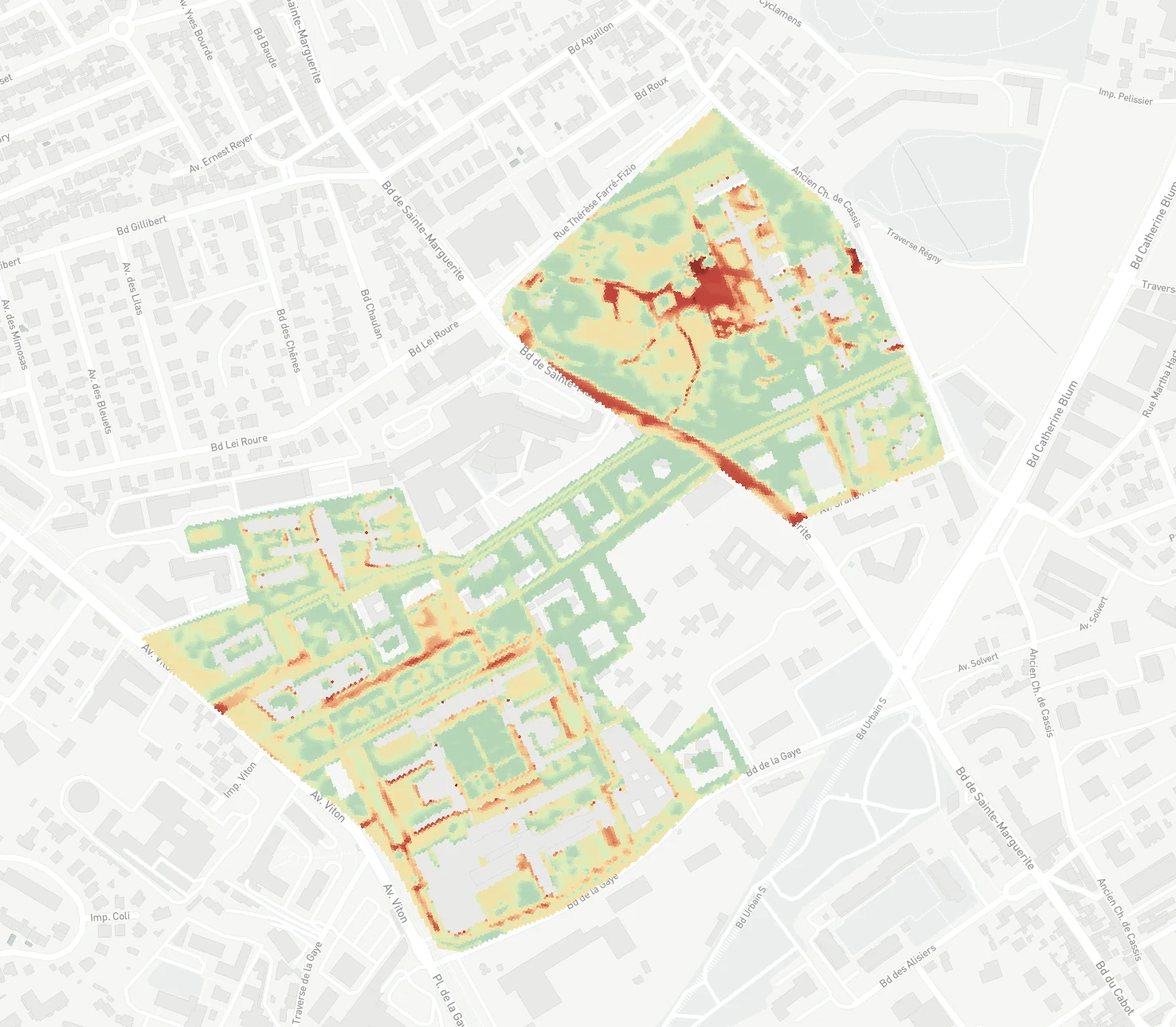 surface temperature – Sainte-Marguerite University Hospital