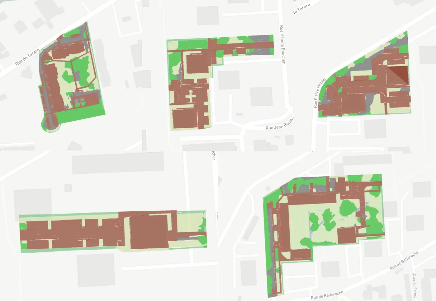 land cover – Belleroche Urban Development Zone